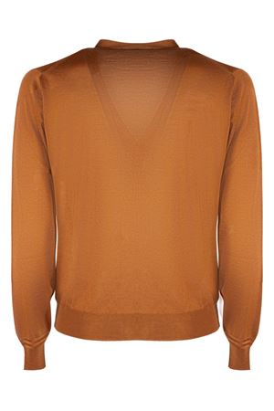 Brown virgin wool cardigan PT TORINO | 4SRD220NTS07MG0080